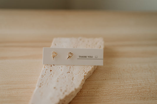 Dainty tulip earrings