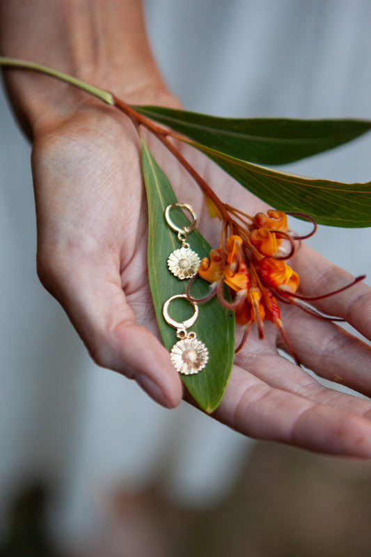 Sunflower earrings